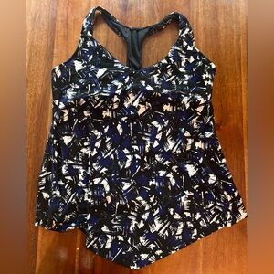 Magicsuit 6017052 Taylor Underwire Tankini Top Size  14 US Black-blue Multicolor
